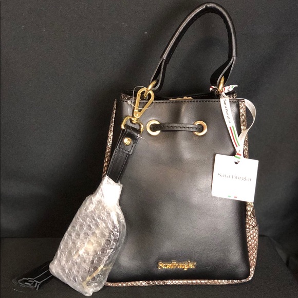 Sara Burglar Ariel Snake Italian Leather Bag NWT💥 - Picture 3 of 8